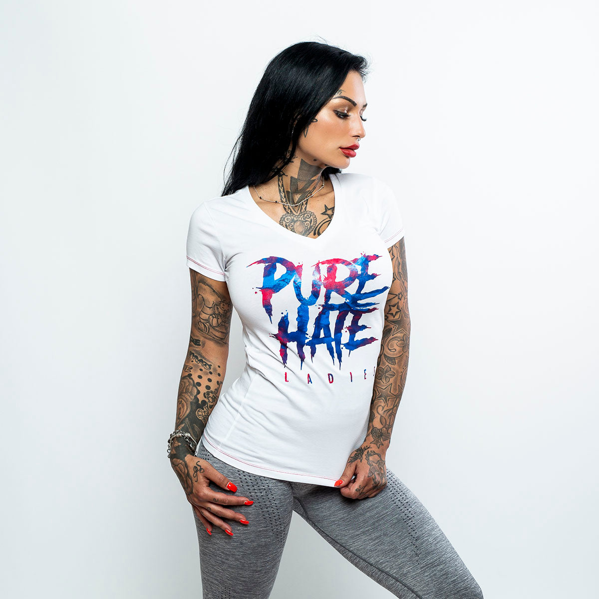 Pure Hate Ladies - Water Letters white