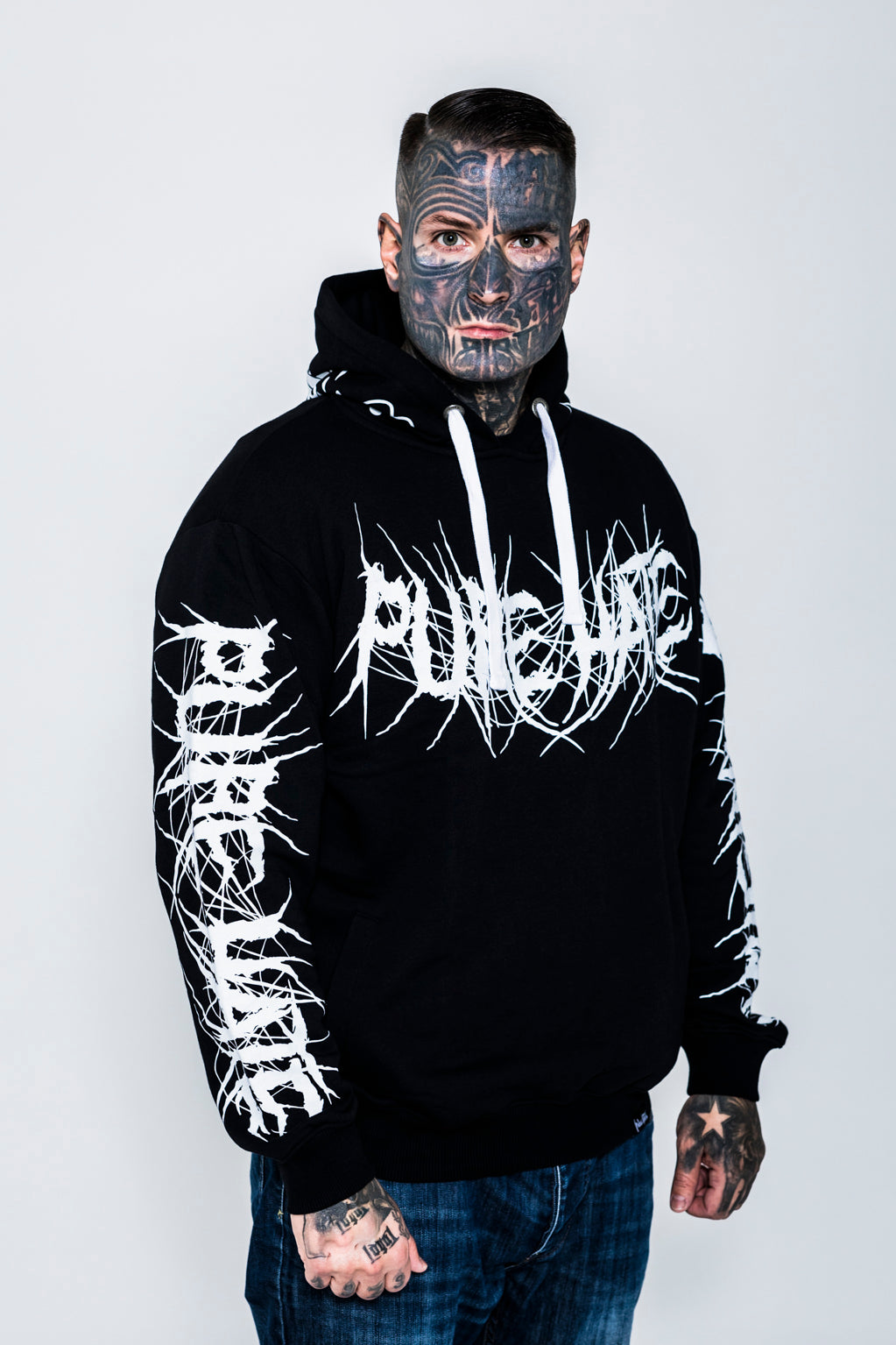 Pure Hate Evil Font Hoody