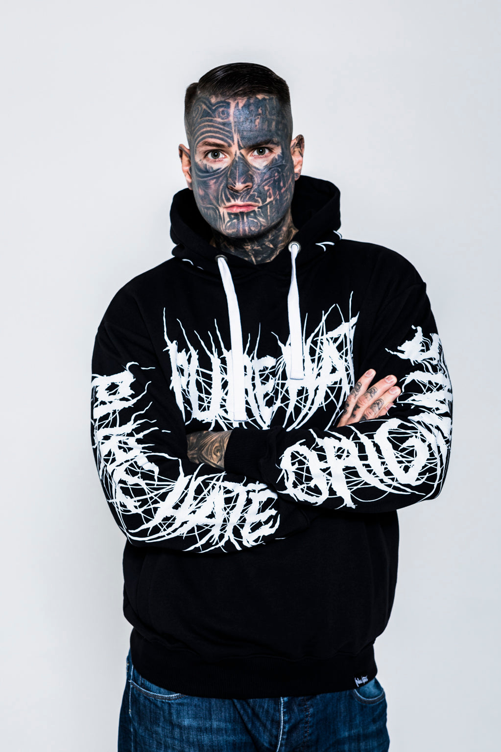 Pure Hate Evil Font Hoody