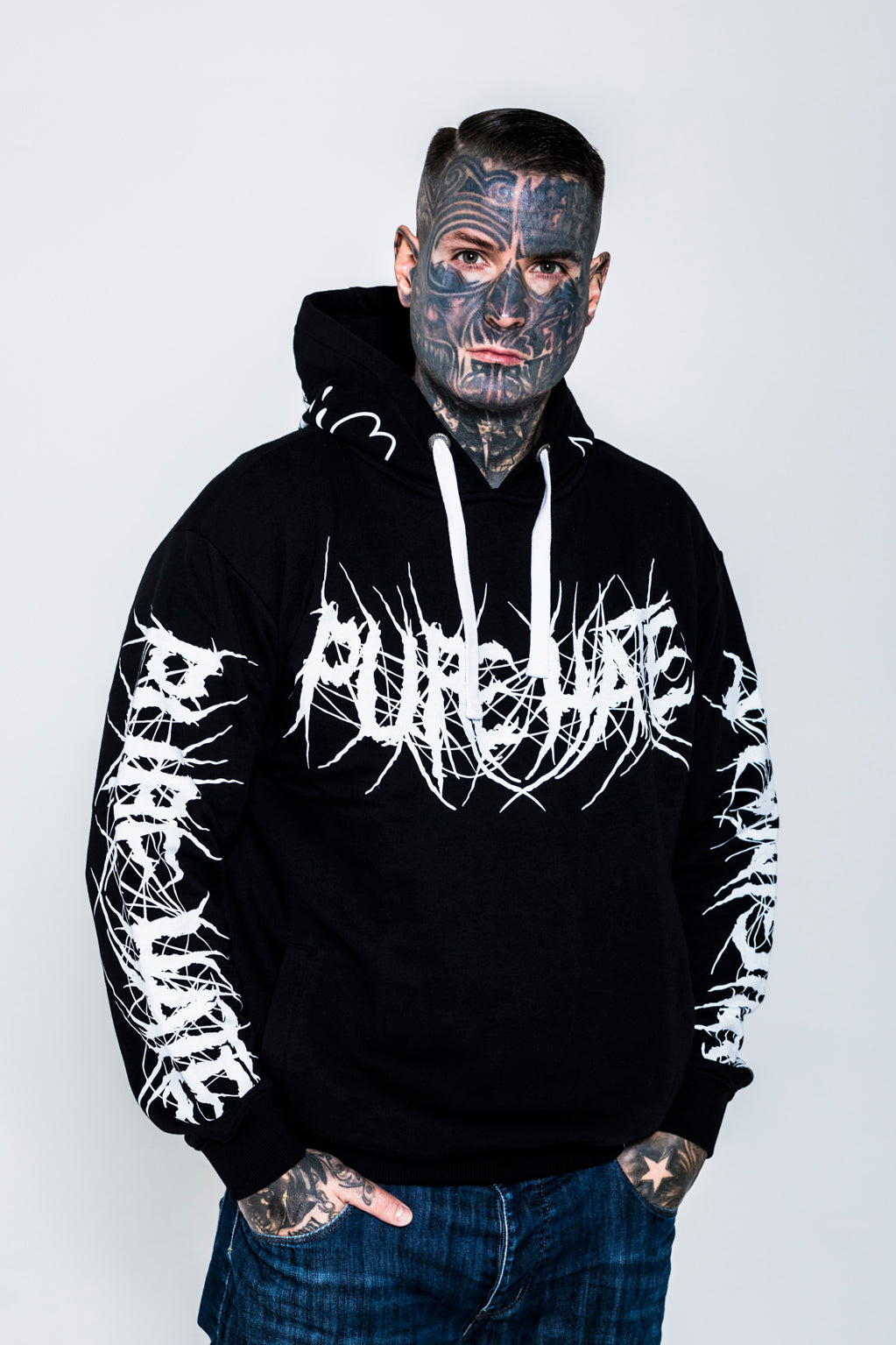 Pure Hate Evil Font Hoody